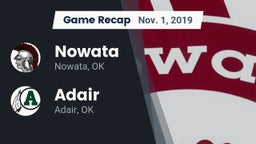 Recap: Nowata  vs. Adair  2019