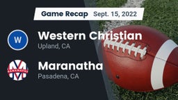 Recap: Western Christian  vs. Maranatha  2022