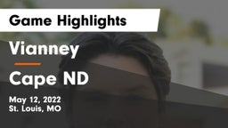 Vianney  vs Cape ND Game Highlights - May 12, 2022