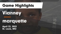 Vianney  vs marquette Game Highlights - April 22, 2023