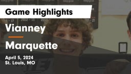 Vianney  vs Marquette  Game Highlights - April 5, 2024