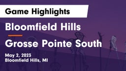 Bloomfield Hills  vs Grosse Pointe South  Game Highlights - May 2, 2023