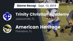 Recap: Trinity Christian Academy vs. American Heritage  2019