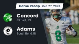 Recap: Concord  vs. Adams  2023