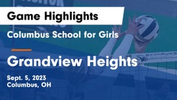 Columbus School for Girls  vs Grandview Heights  Game Highlights - Sept. 5, 2023