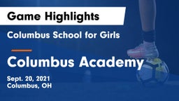 Columbus School for Girls  vs Columbus Academy  Game Highlights - Sept. 20, 2021
