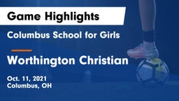 Columbus School for Girls  vs Worthington Christian  Game Highlights - Oct. 11, 2021