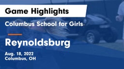 Columbus School for Girls  vs Reynoldsburg  Game Highlights - Aug. 18, 2022