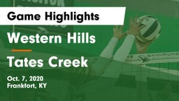 Western Hills  vs Tates Creek Game Highlights - Oct. 7, 2020