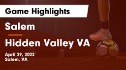 Salem  vs Hidden Valley VA Game Highlights - April 29, 2022