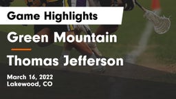 Green Mountain  vs Thomas Jefferson  Game Highlights - March 16, 2022