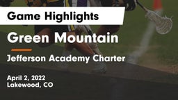 Green Mountain  vs Jefferson Academy Charter  Game Highlights - April 2, 2022