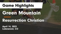 Green Mountain  vs Resurrection Christian  Game Highlights - April 14, 2023