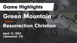 Green Mountain  vs Resurrection Christian  Game Highlights - April 12, 2024