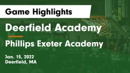 Deerfield Academy  vs Phillips Exeter Academy  Game Highlights - Jan. 15, 2022