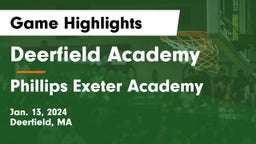 Deerfield Academy vs Phillips Exeter Academy Game Highlights - Jan. 13, 2024