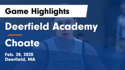 Deerfield Academy  vs Choate Game Highlights - Feb. 28, 2020