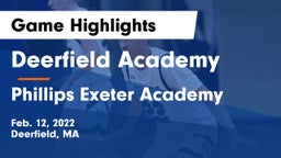 Deerfield Academy  vs Phillips Exeter Academy  Game Highlights - Feb. 12, 2022