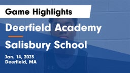 Deerfield Academy  vs Salisbury School Game Highlights - Jan. 14, 2023