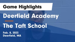 Deerfield Academy  vs The Taft School Game Highlights - Feb. 8, 2023
