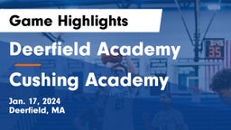 Deerfield Academy vs Cushing Academy  Game Highlights - Jan. 17, 2024