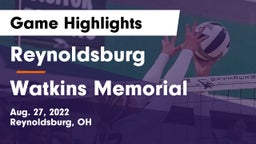 Reynoldsburg  vs Watkins Memorial  Game Highlights - Aug. 27, 2022