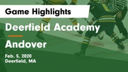Deerfield Academy  vs Andover Game Highlights - Feb. 5, 2020