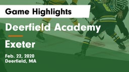 Deerfield Academy  vs Exeter  Game Highlights - Feb. 22, 2020