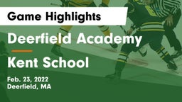 Deerfield Academy  vs Kent School Game Highlights - Feb. 23, 2022