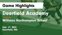 Deerfield Academy  vs Williston Northampton School Game Highlights - Feb. 17, 2023