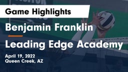 Benjamin Franklin  vs Leading Edge Academy Game Highlights - April 19, 2022
