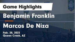 Benjamin Franklin  vs Marcos De Niza  Game Highlights - Feb. 28, 2023