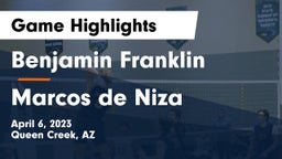 Benjamin Franklin  vs Marcos de Niza Game Highlights - April 6, 2023
