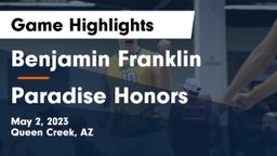 Benjamin Franklin  vs Paradise Honors  Game Highlights - May 2, 2023