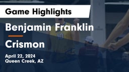 Benjamin Franklin  vs Crismon  Game Highlights - April 22, 2024