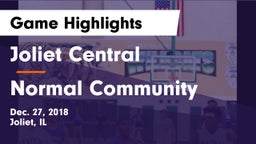 Joliet Central  vs Normal Community  Game Highlights - Dec. 27, 2018