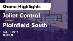 Joliet Central  vs Plainfield South  Game Highlights - Feb. 1, 2019
