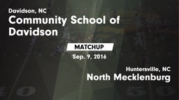 Matchup: Comm School Davidson vs. North Mecklenburg  2016