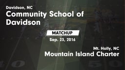 Matchup: Comm School Davidson vs. Mountain Island Charter  2016