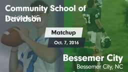 Matchup: Comm School Davidson vs. Bessemer City  2016