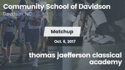 Matchup: Comm School Davidson vs. thomas jaefferson classical academy 2016