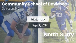 Matchup: Comm School Davidson vs. North Surry  2018