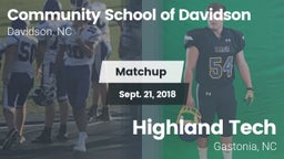 Matchup: Comm School Davidson vs. Highland Tech  2018