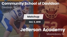 Matchup: Comm School Davidson vs. Jefferson Academy  2018