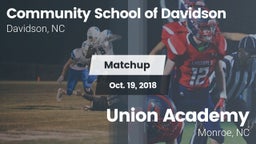 Matchup: Comm School Davidson vs. Union Academy  2018