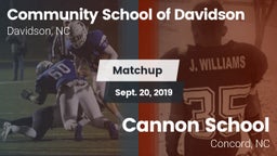 Matchup: Comm School Davidson vs. Cannon School 2019