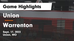 Union  vs Warrenton  Game Highlights - Sept. 17, 2022