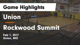 Union  vs Rockwood Summit  Game Highlights - Feb 1, 2017