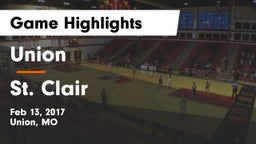 Union  vs St. Clair  Game Highlights - Feb 13, 2017