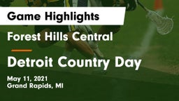 Forest Hills Central  vs Detroit Country Day  Game Highlights - May 11, 2021